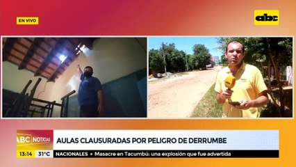 Escuela de Caaguazú, con aulas clausuras por peligro de derrumbe