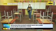 Movilización docente impide inicio de clases en Escuela Rca. del Brasil
