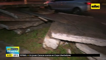 Temporal causó destrozos en paseo central de la avenida 1º de Marzo