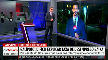 Galípolo: "Difícil explicar taxa de desemprego baixa" com inflação sob controle