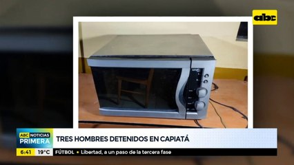 Tres detenidos por robo de un horno eléctrico