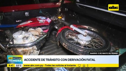 Accidente de tránsito con derivación fatal en Ñemby