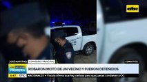 Robaron moto de un vecino y fueron detenidos