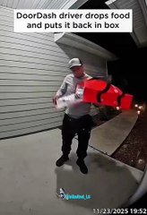 Florida family is calling for major changes from DoorDash after their camera caught a delivery driver dropping a wing on the ground, picking it up, putting it back in the box, licking his fingers, and then casually walking away as if nothing happened.