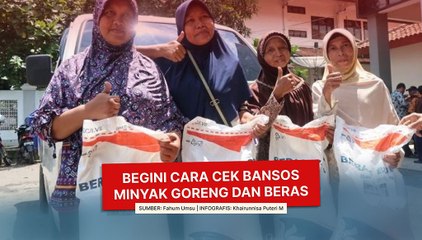 Begini Cara Cek Bansos Minyak Goreng dan Beras