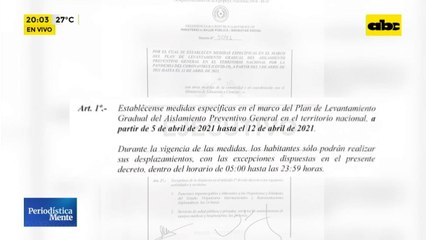 Ejecutivo dispone nuevas medidas sanitarias