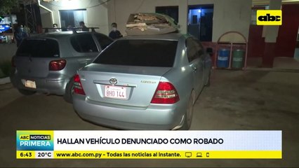 Hallan vehículo robado usado para asalto a una cartonería
