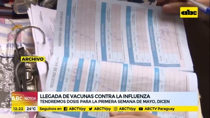 Vacunas antigripales llegarán en la primera semana de mayo
