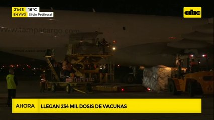 Llegan al país 234.000 dosis vacunas anticovid