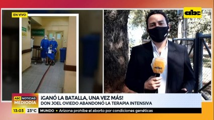 ¡Don Joel Oviedo abandonó la terapia intensiva!