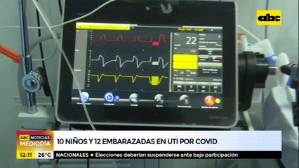 10 niños y 12 embarazadas en UTI por Covid