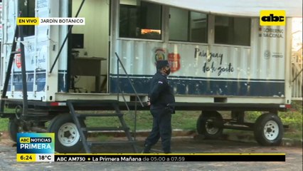 Instalan caseta policial dentro del Jardín Botánico