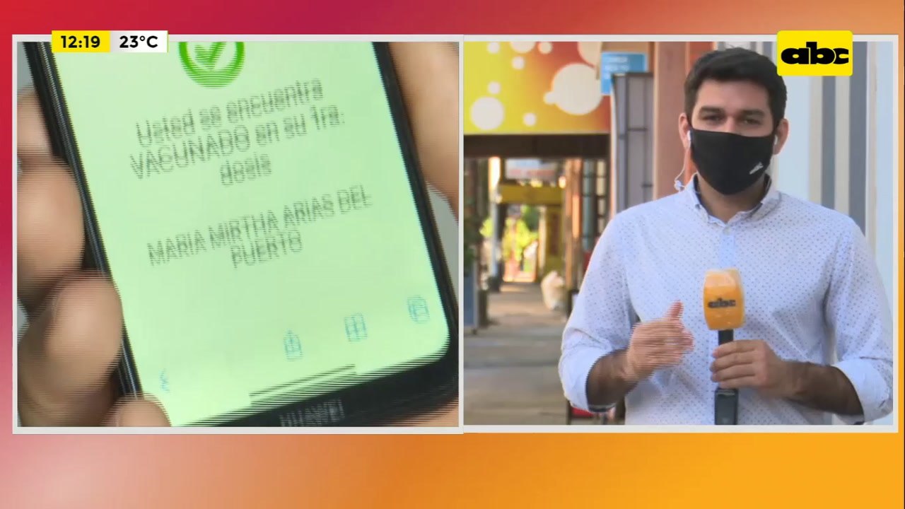 Figuraba como vacunada, pero aún no recibió ninguna dosis