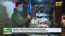 Lomiteros y pancheros, esperanzados con ampliación de horario de circulación