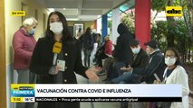 Aplican vacunas contra el COVID y la influenza en el Materno Infantil de Trinidad