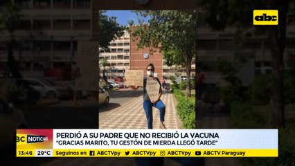Perdió a su padre que no pudo recibir la vacuna