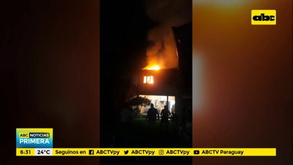 Se incendio el dormitorio de un cura párroco en Campo Grande