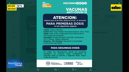 Mañana reinicia vacunación anticovid en poco más de 10 vacunatorios a nivel país