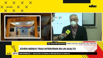 Joven herido durante asalto está fuera de peligro