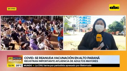 Se reanuda vacunación en el Alto Paraná