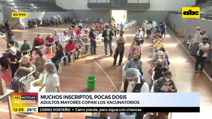 Muchos inscriptos para vacunación, pocas dosis disponibles