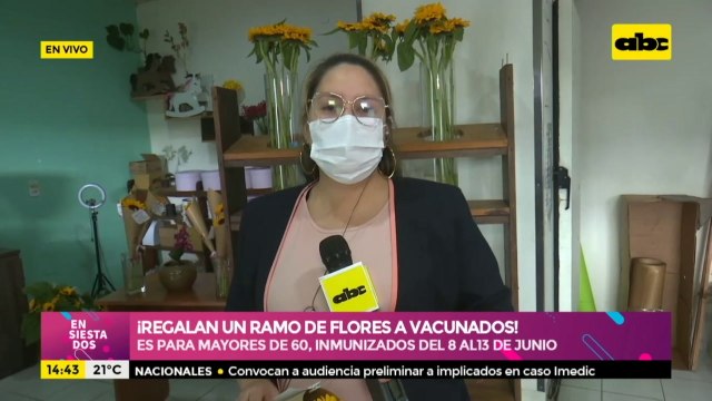 ¡Regalan un ramo de flores a los vacunados!