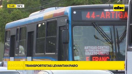Levantan paro de transporte público
