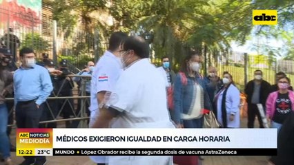 Médicos exigieron igualdad en carga horaria