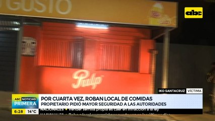 Por cuarta vez, roban local de comidas