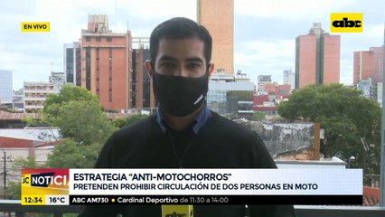 Giuzzio pretendería prohibir circulación de dos personas en moto