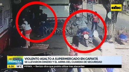 Violento asalto a supermercado en Capiatá