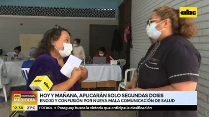 Confusión en vacunatorios en aplicación de segunda dosis anticovid