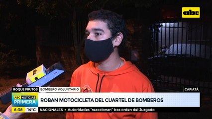 Roban motocicleta del cuartel de bomberos