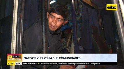 Nativos vuelven a sus comunidades