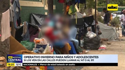 Operativo invierno para niños y adolescentes