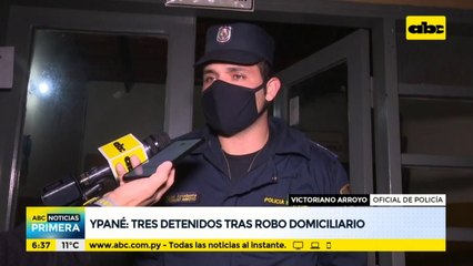 Ypané: Tres detenidos tras robo domiciliario