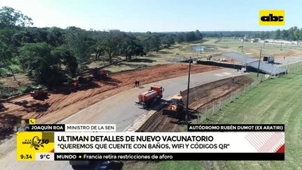 Nuevo vacunatorio en Aratirí, con baños, wifi y códigos QR