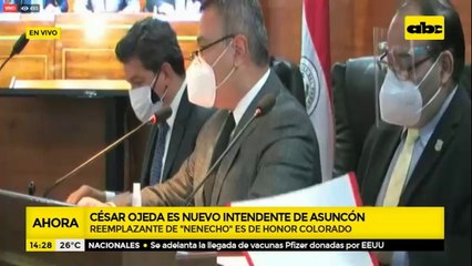 César Ojeda es nuevo intendente de Asunción