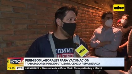 Permisos laborales para vacunación