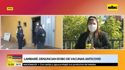 Lambaré, denuncian robo de vacunas anticovid