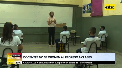 Docentes no se oponen al regreso a clases