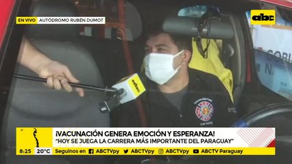 Vacunación genera emoción y esperanza en Autódromo Rubén Dumot