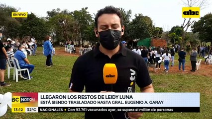 Aguardan los restos de Leidy Luna en su comunidad en Guairá
