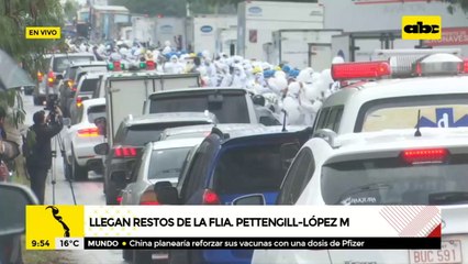 Llegaron los restos de la familia Pettengil-López Moreira