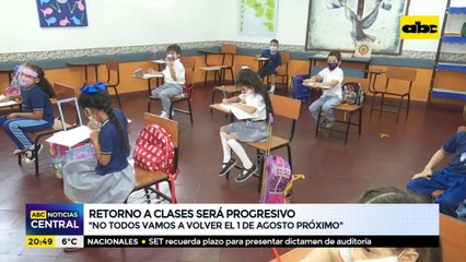 Retorno a clases será progresivo