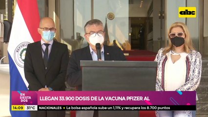 Llegaron 33.900 dosis de la vacuna Pfizer