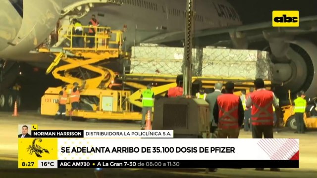 35.100 dosis de vacunas Pfizer llegarán hoy al país
