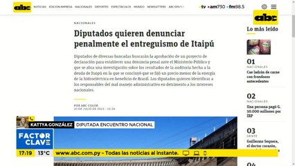 Itaipú: Diputados denuncian "entreguismo"
