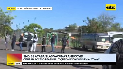Cierran vacunatorio peatonal de la SND