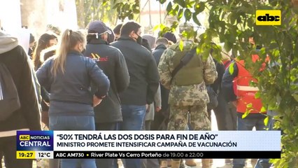 50% tendrá las dos dosis para fin de año